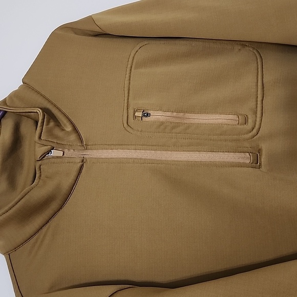 Grunt Style 2XL Tactical Pullover Hoodie Quarter Zip Coyote Brown USA Flag - Picture 3 of 16